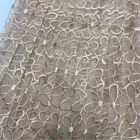 Frock By Tracy Reese Nude Pleated Vintage Inspired Silk Cotton Floral Dress 6 - Picture 9 of 15